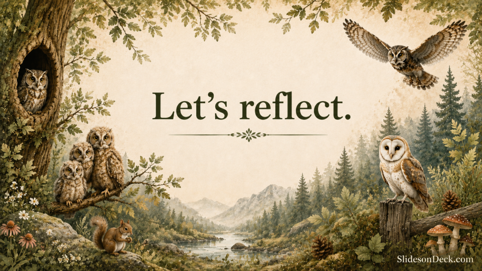 Owls in Nature Lesson Framework Slides Deck