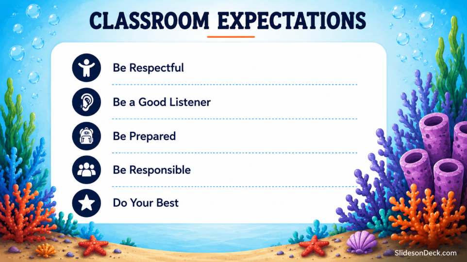 School of Clownfish Lesson Framework Slides Deck