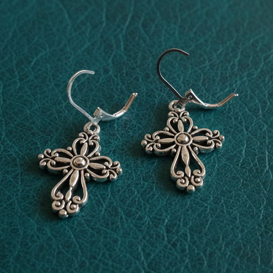 Decorative Cross Earrings