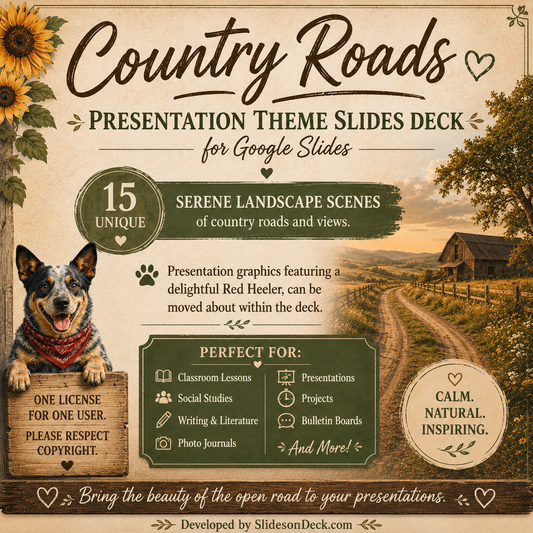Country Roads Presentation Theme Slides Deck