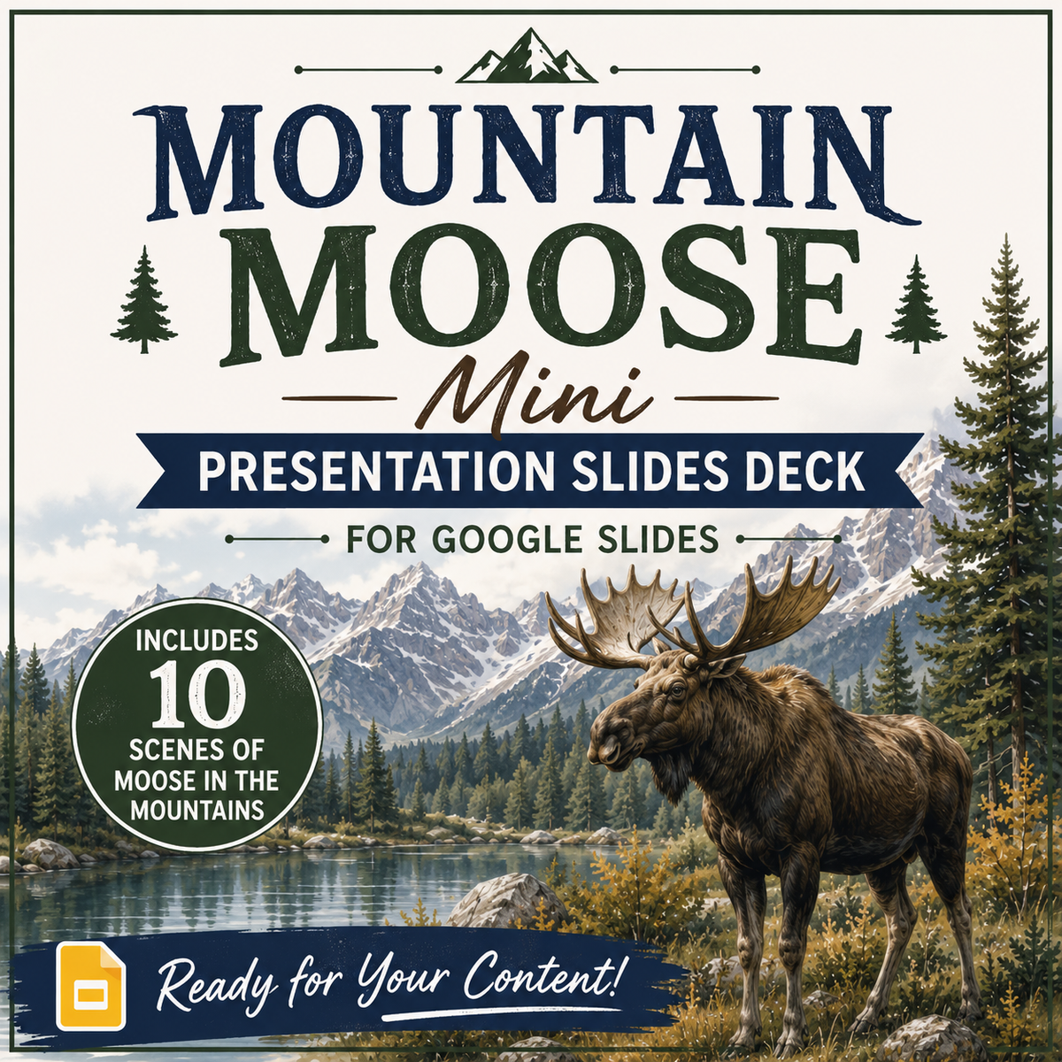 Mountain Moose Mini Presentation Theme Slides Deck
