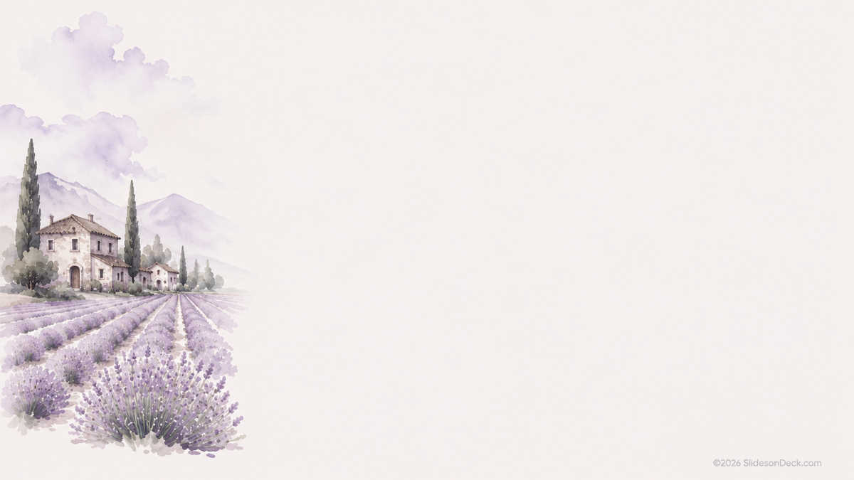 Lavender Fields Mini Presentation Theme Slides Deck
