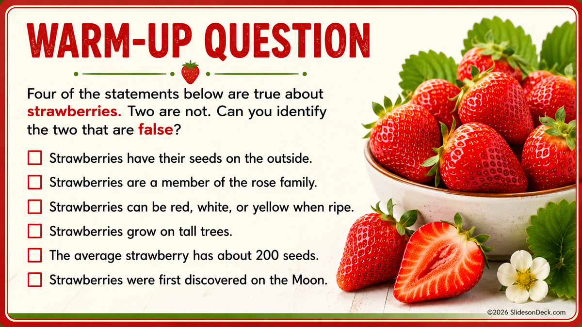 Strawberry Delight Lesson Framework Slides Deck