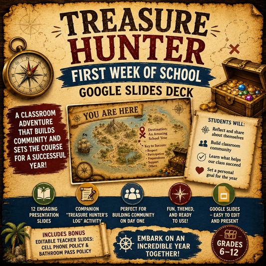 Treasure Hunter First Week of School Slides Deck