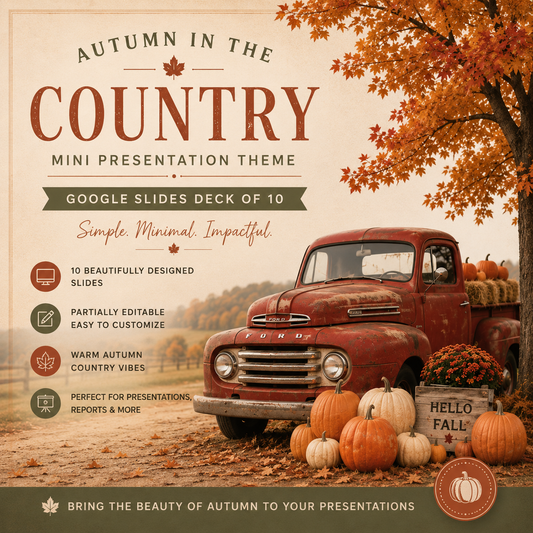 Autumn in the Country Mini Presentation Theme Slides Deck