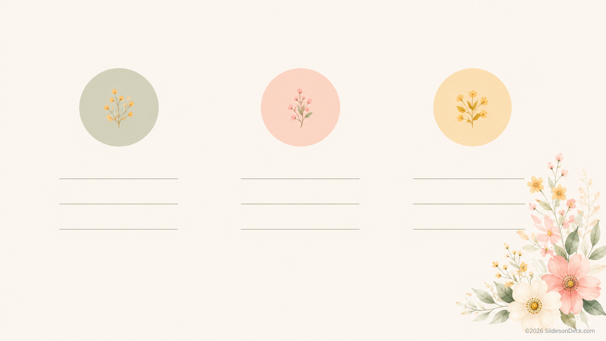 Spring Bouquet Mini Presentation Theme Slides Deck