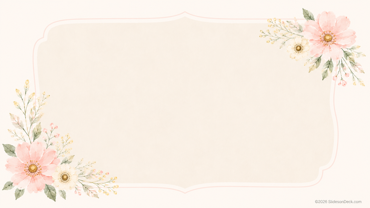 Spring Bouquet Mini Presentation Theme Slides Deck