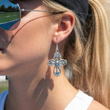 Decorative Cross Earrings