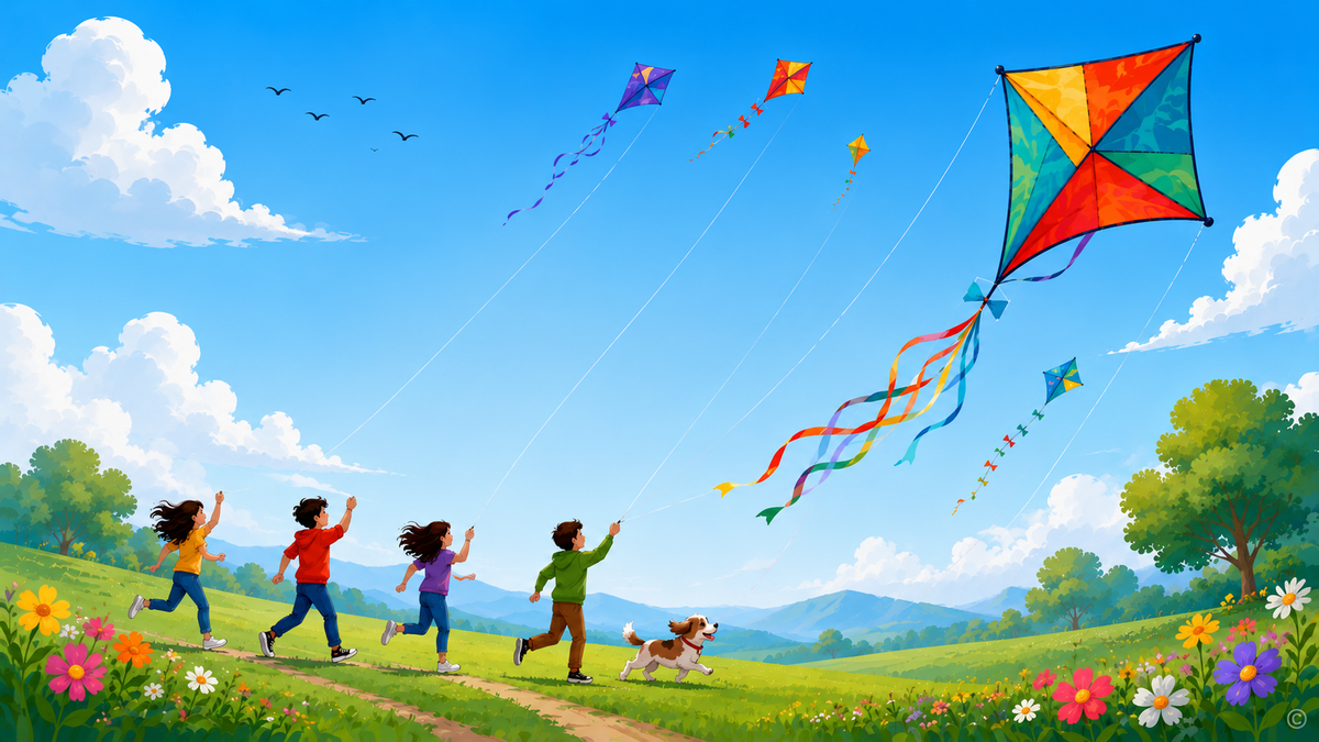 Flying Kites Presentation Theme Slides