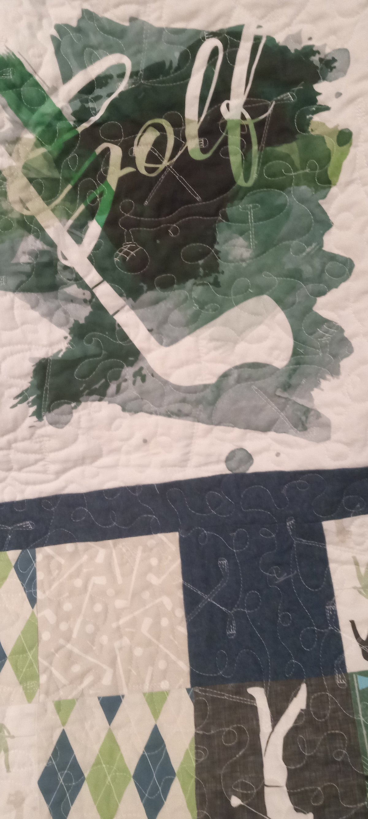 On the Green, Golf-Themed Lap Quilt – 43" x 43