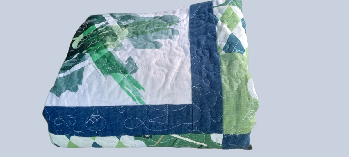 On the Green, Golf-Themed Lap Quilt – 43" x 43