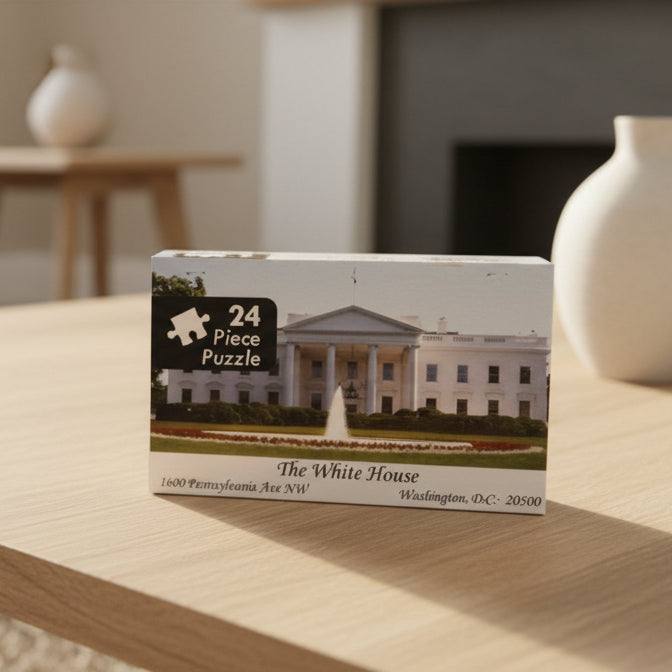 Mini Jigsaw puzzle box of the White House 