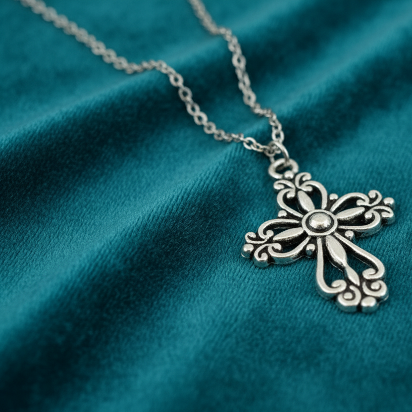 Decorative Cross Necklace