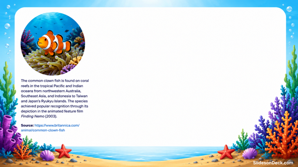 School of Clownfish Lesson Framework Slides Deck