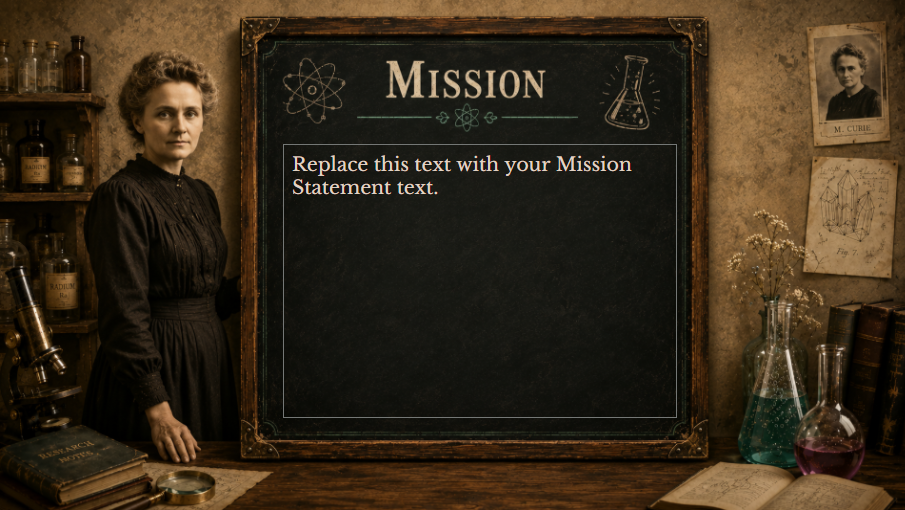 The Curiosity Collection: Marie Curie's Workshop Slides Deck