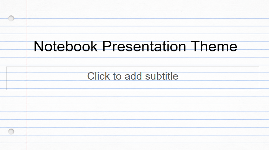 Notebook Presentation Theme Slides